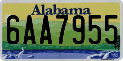 AL license plate 6AA7955