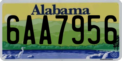 AL license plate 6AA7956