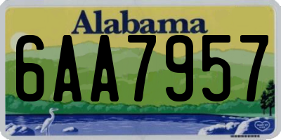 AL license plate 6AA7957