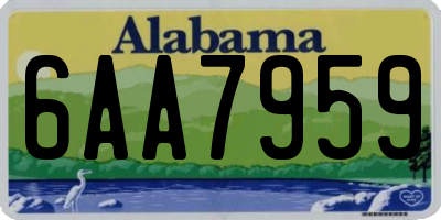 AL license plate 6AA7959