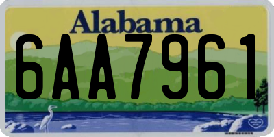 AL license plate 6AA7961