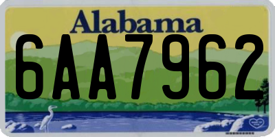 AL license plate 6AA7962