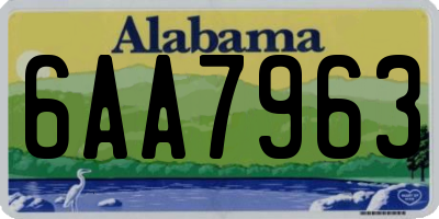 AL license plate 6AA7963