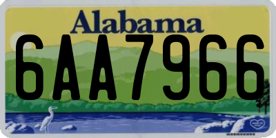 AL license plate 6AA7966