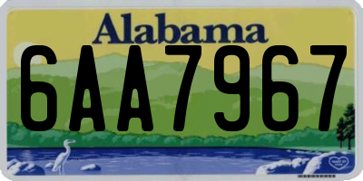 AL license plate 6AA7967
