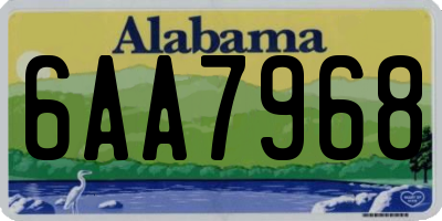 AL license plate 6AA7968