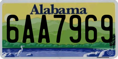 AL license plate 6AA7969