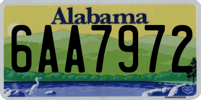 AL license plate 6AA7972