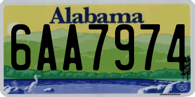 AL license plate 6AA7974