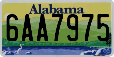 AL license plate 6AA7975