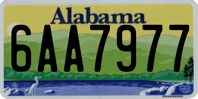 AL license plate 6AA7977