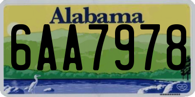 AL license plate 6AA7978