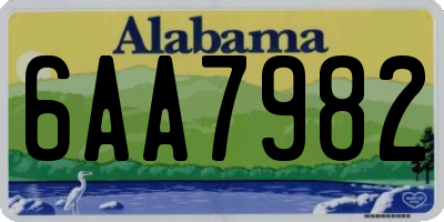 AL license plate 6AA7982