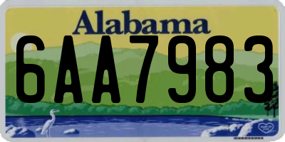 AL license plate 6AA7983