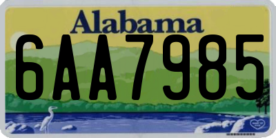 AL license plate 6AA7985