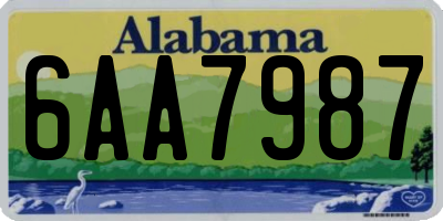 AL license plate 6AA7987
