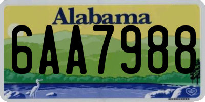 AL license plate 6AA7988