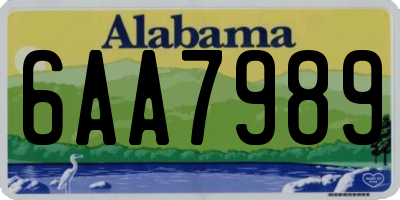 AL license plate 6AA7989