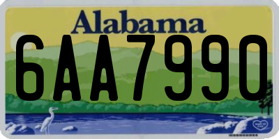 AL license plate 6AA7990