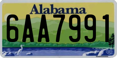 AL license plate 6AA7991