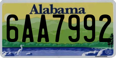 AL license plate 6AA7992