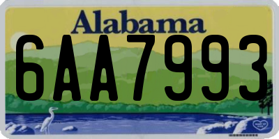 AL license plate 6AA7993