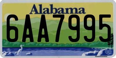 AL license plate 6AA7995