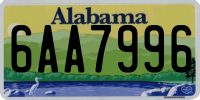 AL license plate 6AA7996