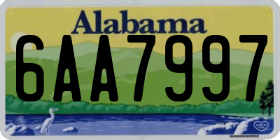 AL license plate 6AA7997