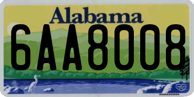 AL license plate 6AA8008