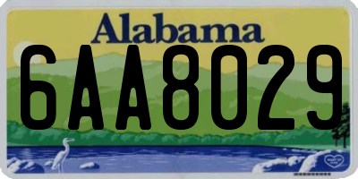 AL license plate 6AA8029