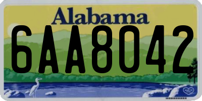 AL license plate 6AA8042