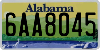 AL license plate 6AA8045