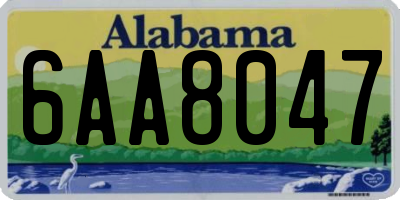 AL license plate 6AA8047