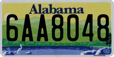 AL license plate 6AA8048