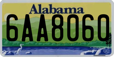 AL license plate 6AA8060