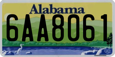 AL license plate 6AA8061