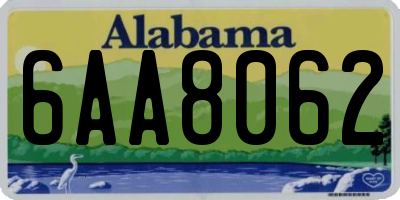 AL license plate 6AA8062