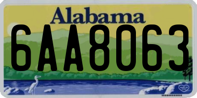 AL license plate 6AA8063
