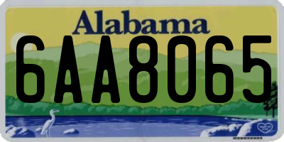AL license plate 6AA8065