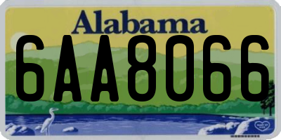 AL license plate 6AA8066