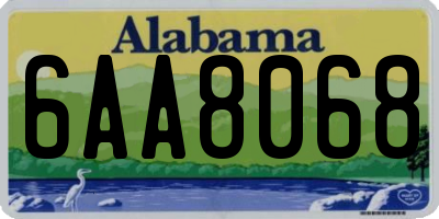 AL license plate 6AA8068