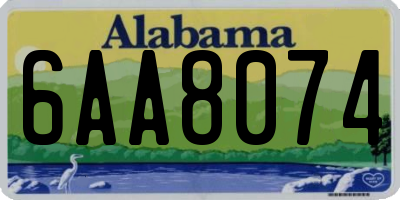 AL license plate 6AA8074