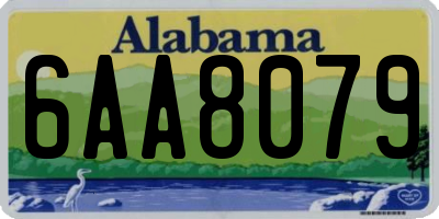 AL license plate 6AA8079
