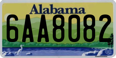 AL license plate 6AA8082