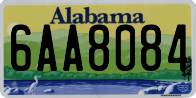 AL license plate 6AA8084