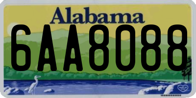 AL license plate 6AA8088