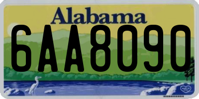AL license plate 6AA8090