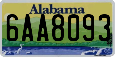 AL license plate 6AA8093