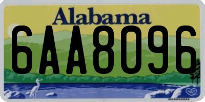 AL license plate 6AA8096